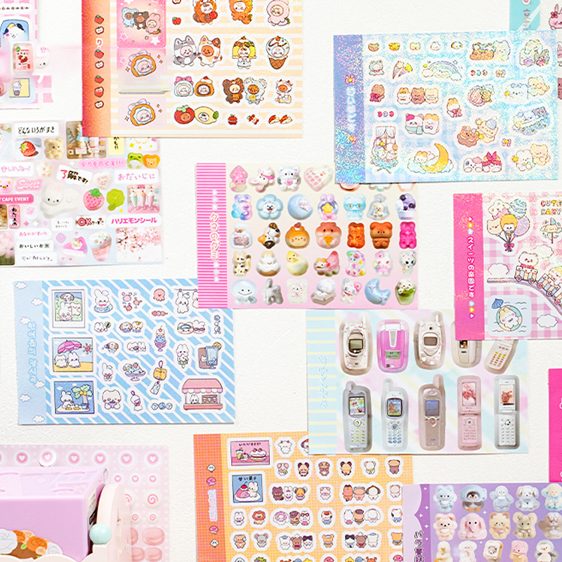 นายกระดาษ 1 สไตล์ 72 ชิ้น/ถุง Good Mood Maker ตัดฟิล์มสติกเกอร์ DIY คู่มือสมุดภาพเคสโทรศัพท์กรอบรูปปฏิทิน