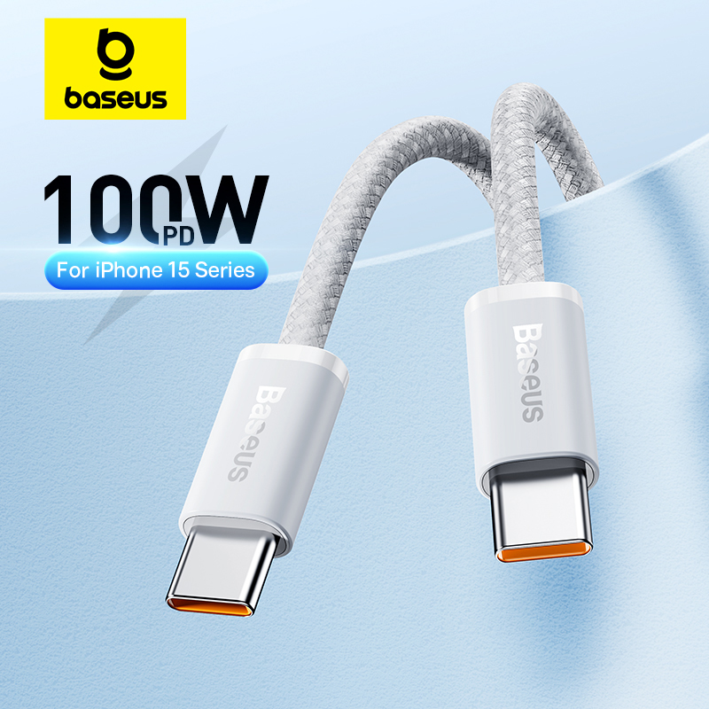 Baseus 100 W Typ C auf USB-C-Kabel für iPhone 16 15 Schnellladekabel für MacBook iPad Samsung Xiaomi Schneller USB-C-Kabel