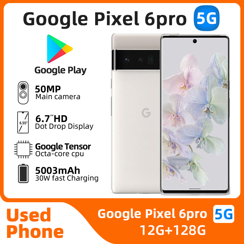 Google-móvil Pixel 6 Pro 5G desbloqueado, 6,7 ", 12GB de RAM, 128/256GB de ROM, ocho núcleos, NFC, Tensor, Original, Android