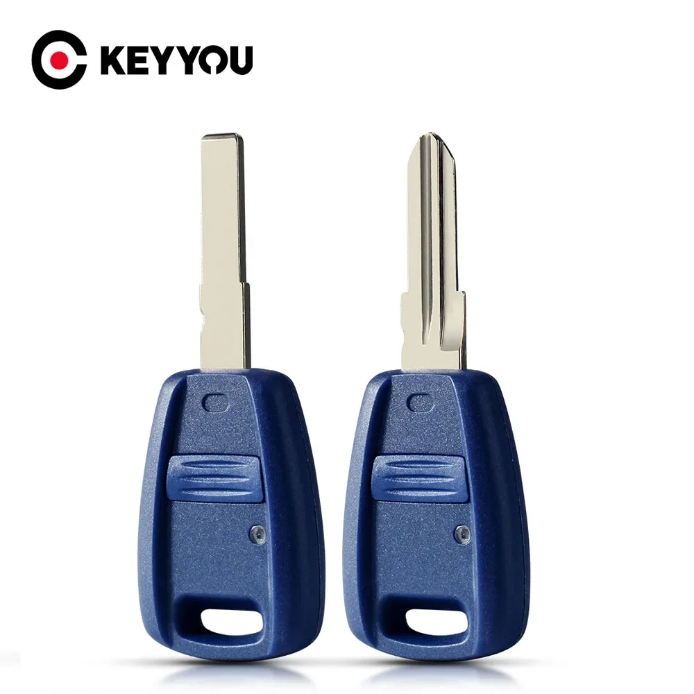 KEYYOU чехол для ключа транспондера синяя Автомобильная крышка для Fiat Punto Doblo Bravo Seicento Stilo Uncut SIP22/GT15R Blade