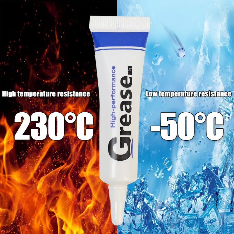 10ml Lithium Based Grease Waterproof O-ring Seal Lubricant Maintenance Lubricant White Glue for Rubber Metal Bearing Lubrication