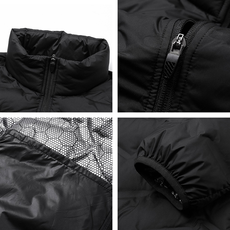 Men White Duck Down Jacket Warm Thick Stand Collar Jacket Coat Mens Lightweight Breathable Coat Casual High Quality Down Jacket