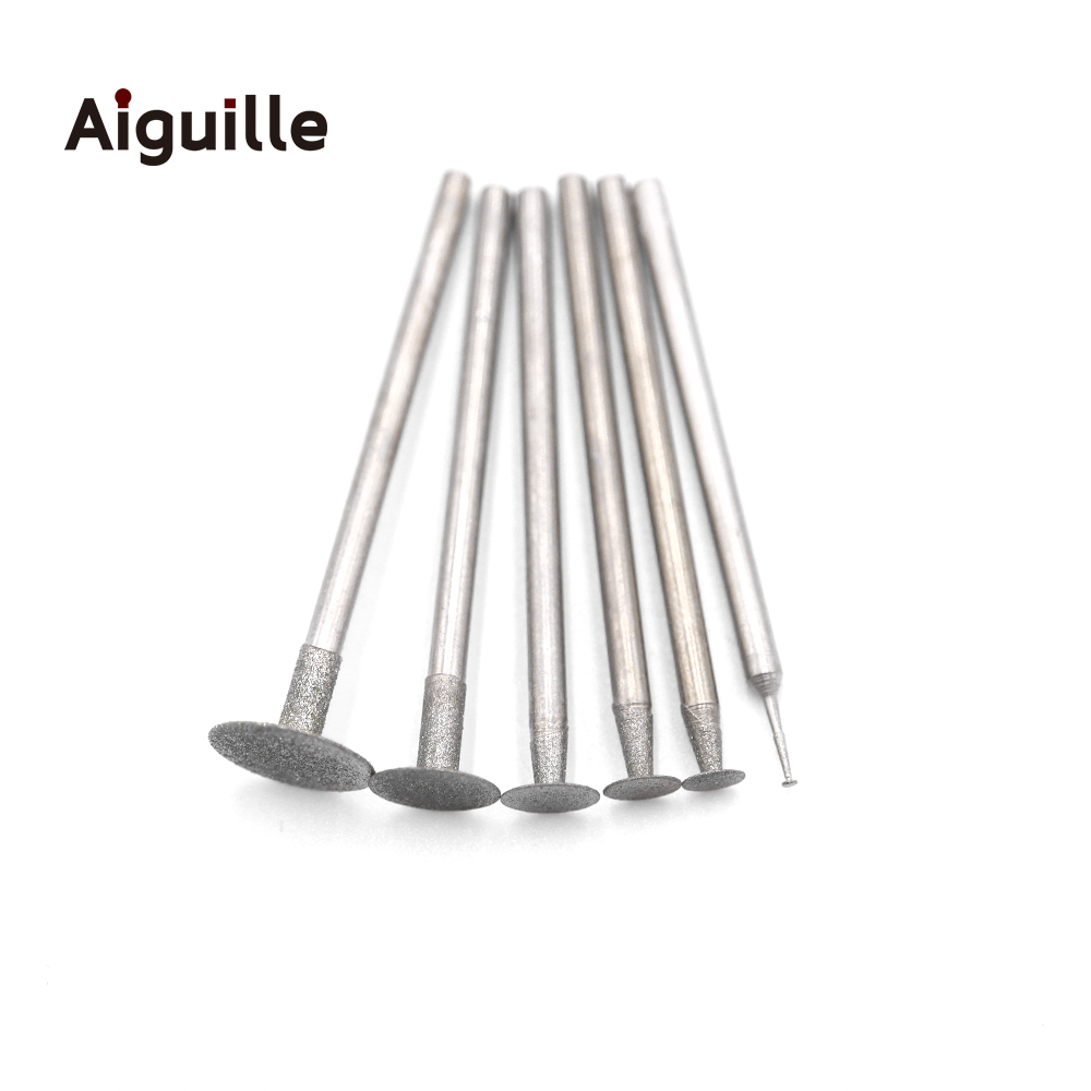 100pcs K-type Shank 2.35mm 120# Diamond Grinding Burr 0.5-10.0mm Teeth Grinding Bits Cutting Blades Diamond Grinding Burr