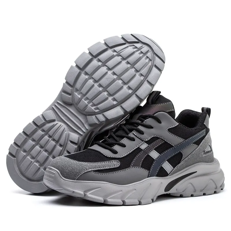 Herren-Sicherheitsschuhe, pannensichere Arbeitsschuhe, leichte Arbeitsschuhe, Herren-Schuhe mit Stahlkappe, Sicherheitsstiefel, unzerstörbare Schuhe