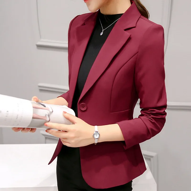 2025 blazer senhoras, jaqueta de bolso blazer, jaqueta de ajuste fino, jaqueta de escritório feminina de manga comprida estilo coreano, blazer traf tangada