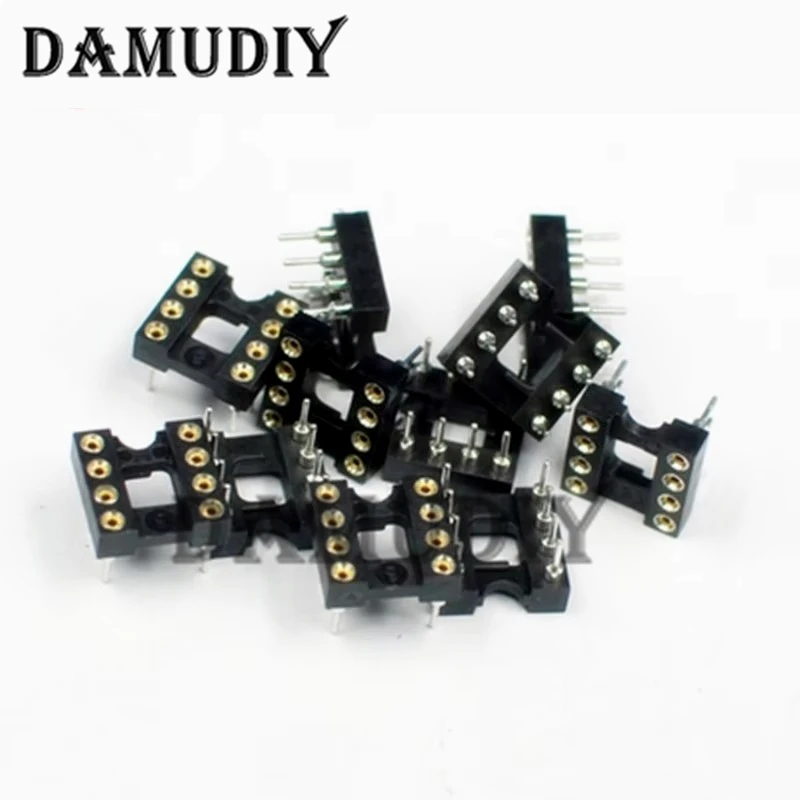20pieces -8 Round Hole 8 Pins 2.54MM  8 IC Sockets Adaptor Solder Type 8 PIN IC Connector