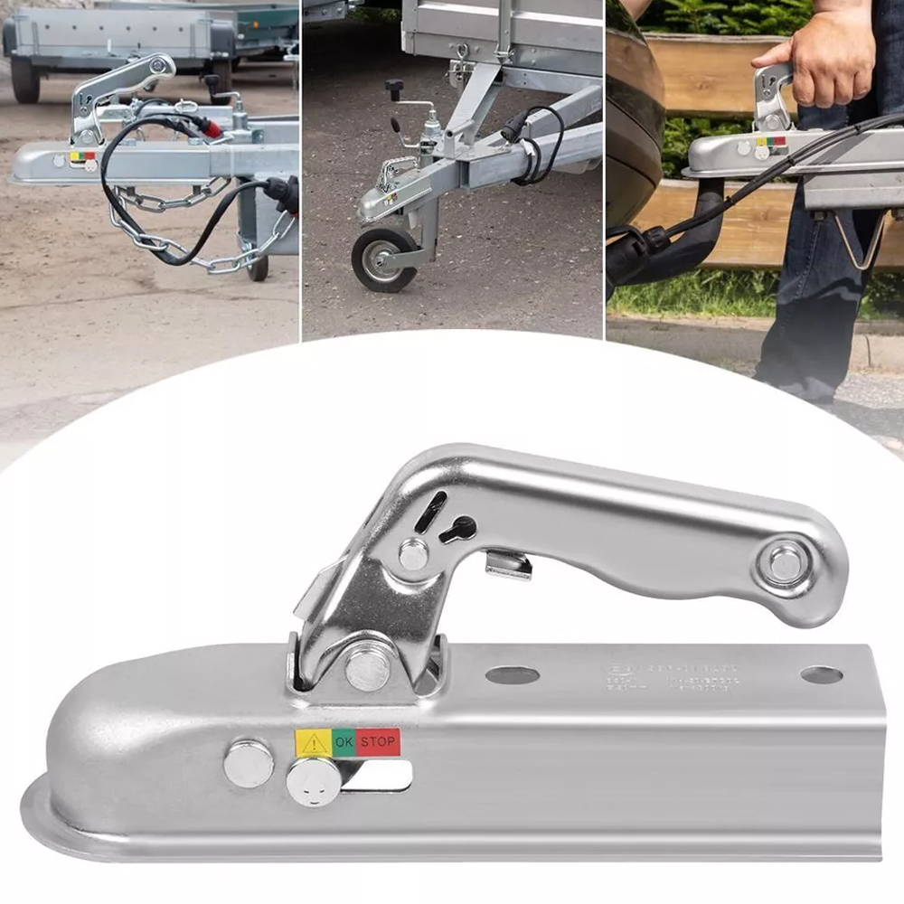 Zaczep holowniczy do przyczep 50 mm ze stali tłoczona do przyczep bez hamulca do 750 kg Zaczep holowniczy do przyczep