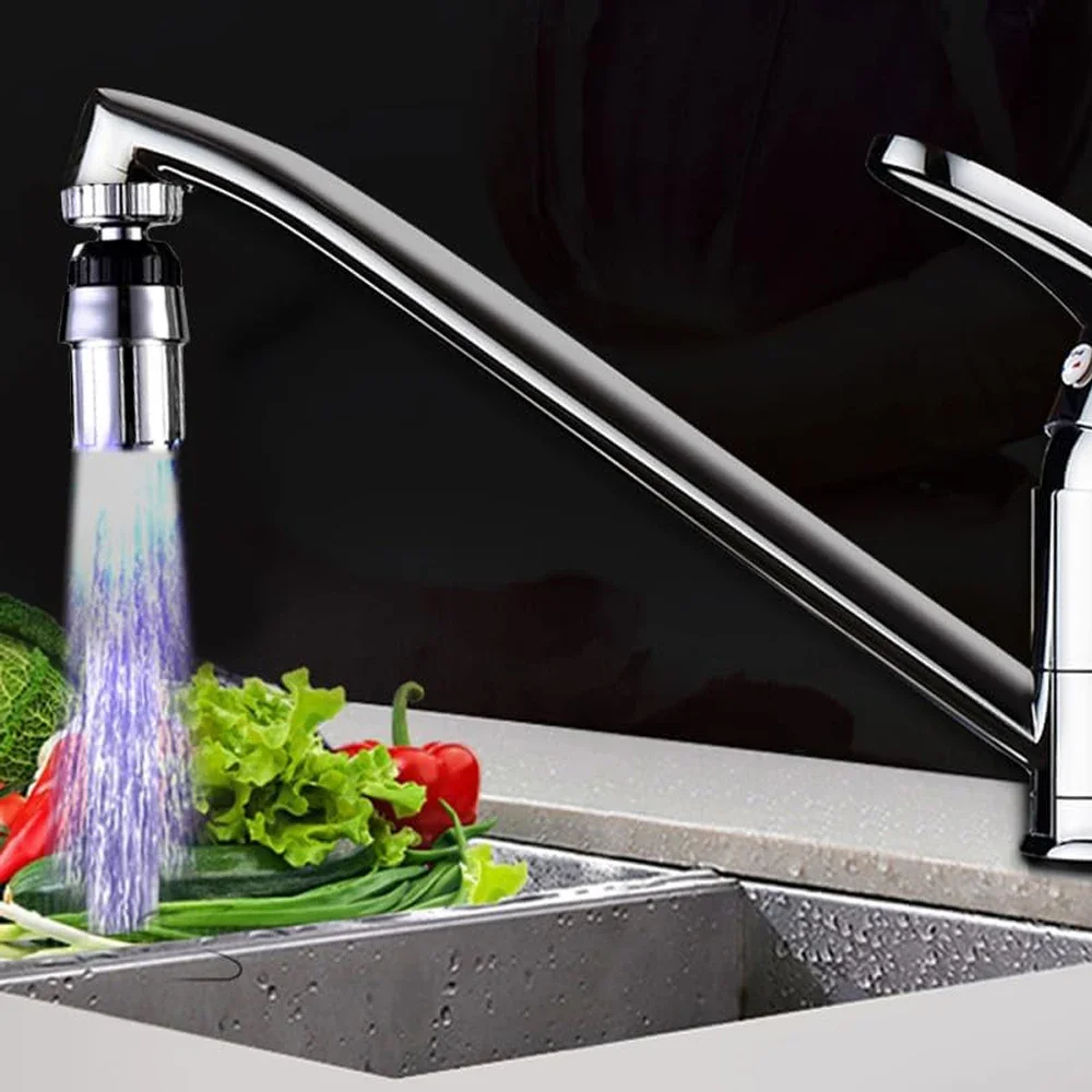 1-4PCS LED Veranderen Automatisch 7-Kleur Kraan Hoofd Glow Waterbesparende Streamen Licht Kraan Beluchter kraan Nozzle voor Keuken Bad