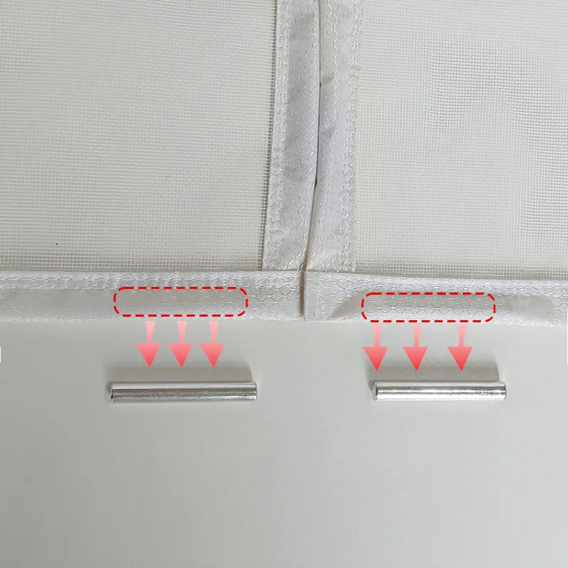 White magnetic mosquito curtain, magnetic self-priming screen door, mosquito net, household self-adhesive customizable curtain