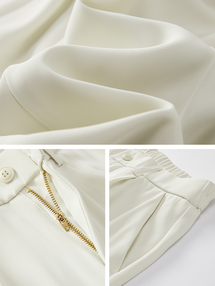 2023 Nieuwe Zomer Casual Broek Mannen Ademend Polyester Koreaanse Mode Semi-Brede Gestreepte Taille Broek Rechte Losse Drape broek