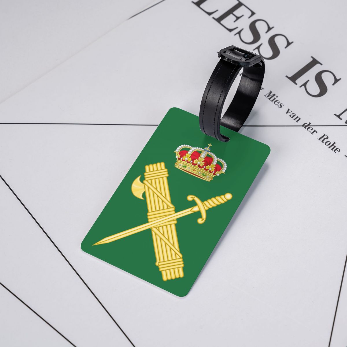 スペイン民間警備隊のカスタムエンブレムスーツケース用荷物タグスペイン紋章プライバシーカバーIDラベル
