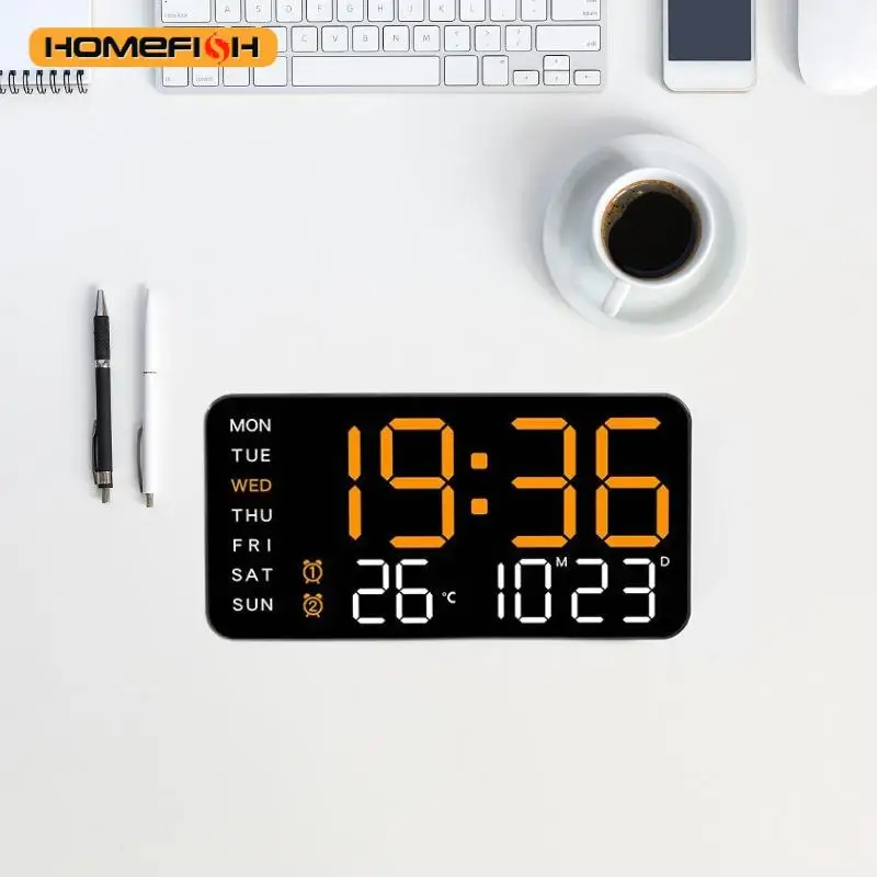 Reloj de pared digital inteligente gigante | Una pantalla para controlar la fecha de tiempo-temperatura, la tecnología del hogar tira completa!