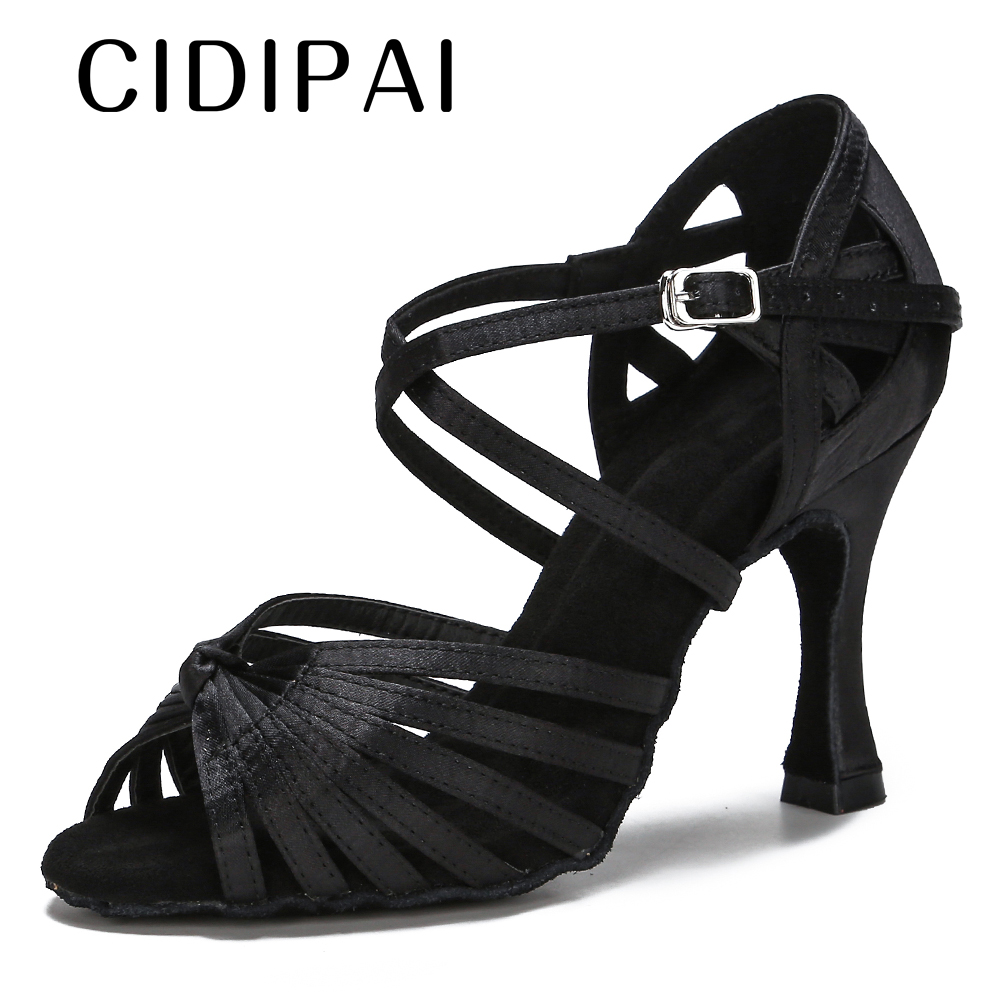 Neue Seide Satin Latin Dance Schuhe Ballsaal Tanzen Schuhe Damen Tango Salsa Jazz Praxis Schuhe Weiche Sohle frauen Sandalen