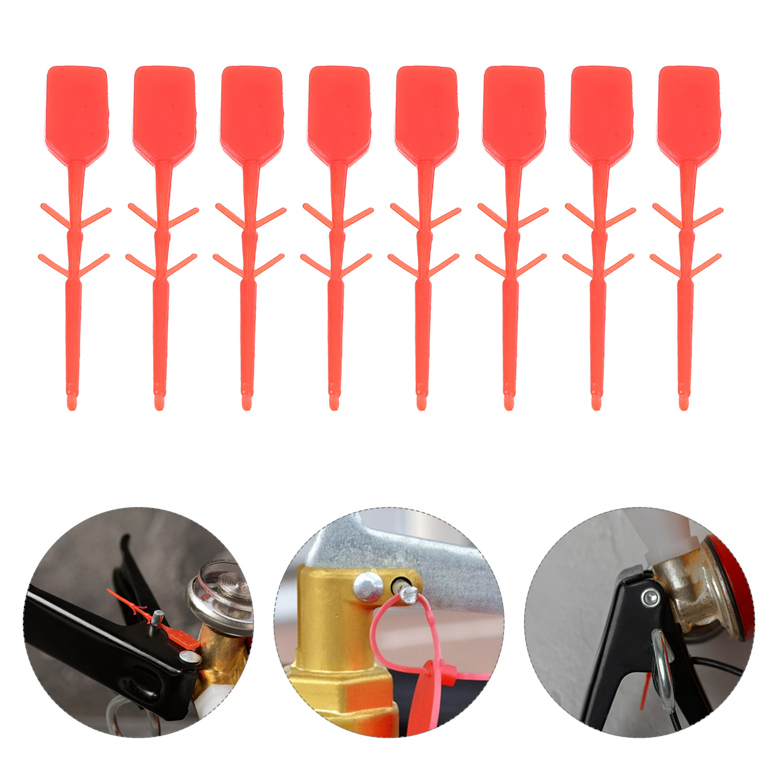  1000 Pcs Fire Extinguisher Accessories Plastic Tamper Seals Fires Extinguishers Mount Hooks Security