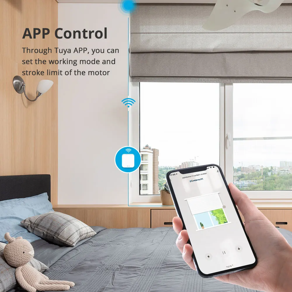 2nm wifi zigbee smart rollo motor für 38mm rohr zemi smart jalousien motor alexa google home yandex tuya smart app control