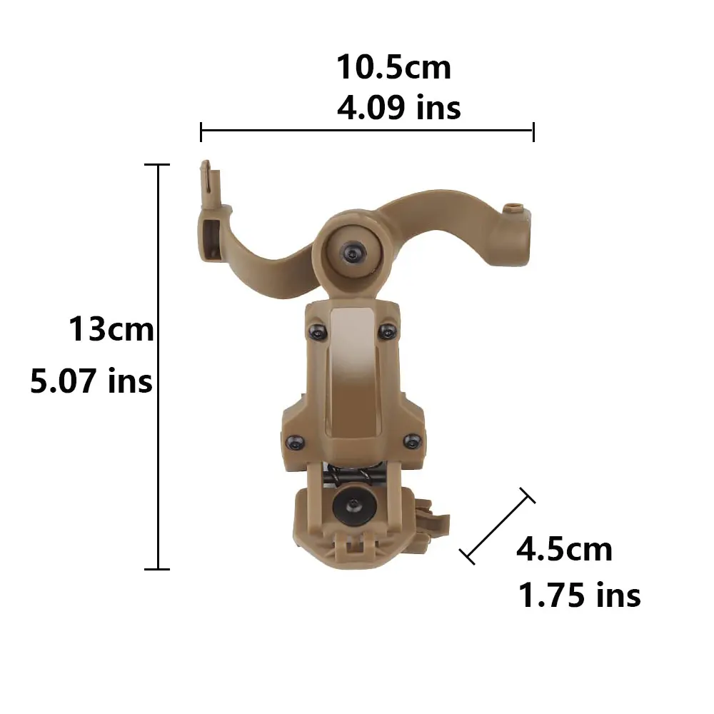 BOOIU ชุดหูฟังยุทธวิธีผู้ถือ Fast HELMET Rail Mount Adapter การหมุนหลายมุมรถกระบะหูฟัง Bracket OPS CORE ARC/Wendy