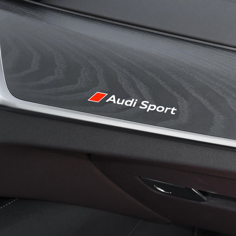 Car logo Interior Sticker Central control Decals Emblem Badge for audi SPORT A1 A3 A4 A5 A6 A7 Q3 Q5 Q7 RS3 RS4 RS5 S3 S4 S5 S7