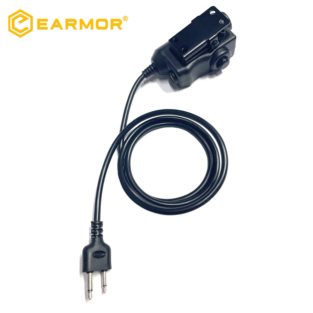 EARMOR-orejeras de tiro, adaptador PTT M51, auriculares tácticos PTT Kenwood, interfaz de Radio ICOM, accesorios tácticos para auriculares