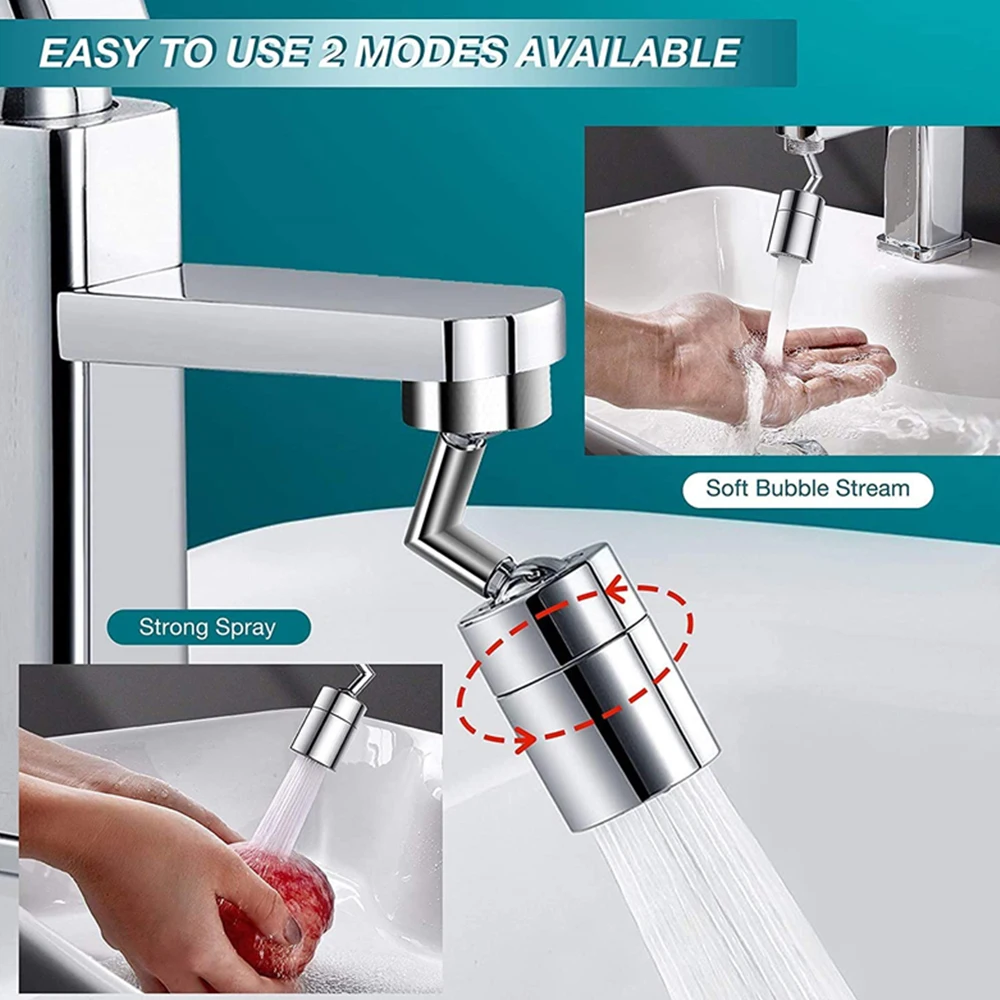 720 Rotatable Tap Aerator Splash-proof ก๊อกน้ํา Sprayer หัวน้ําพลาสติก Splash Tap Head อ่างล้างหน้า Tap Extender Adapter