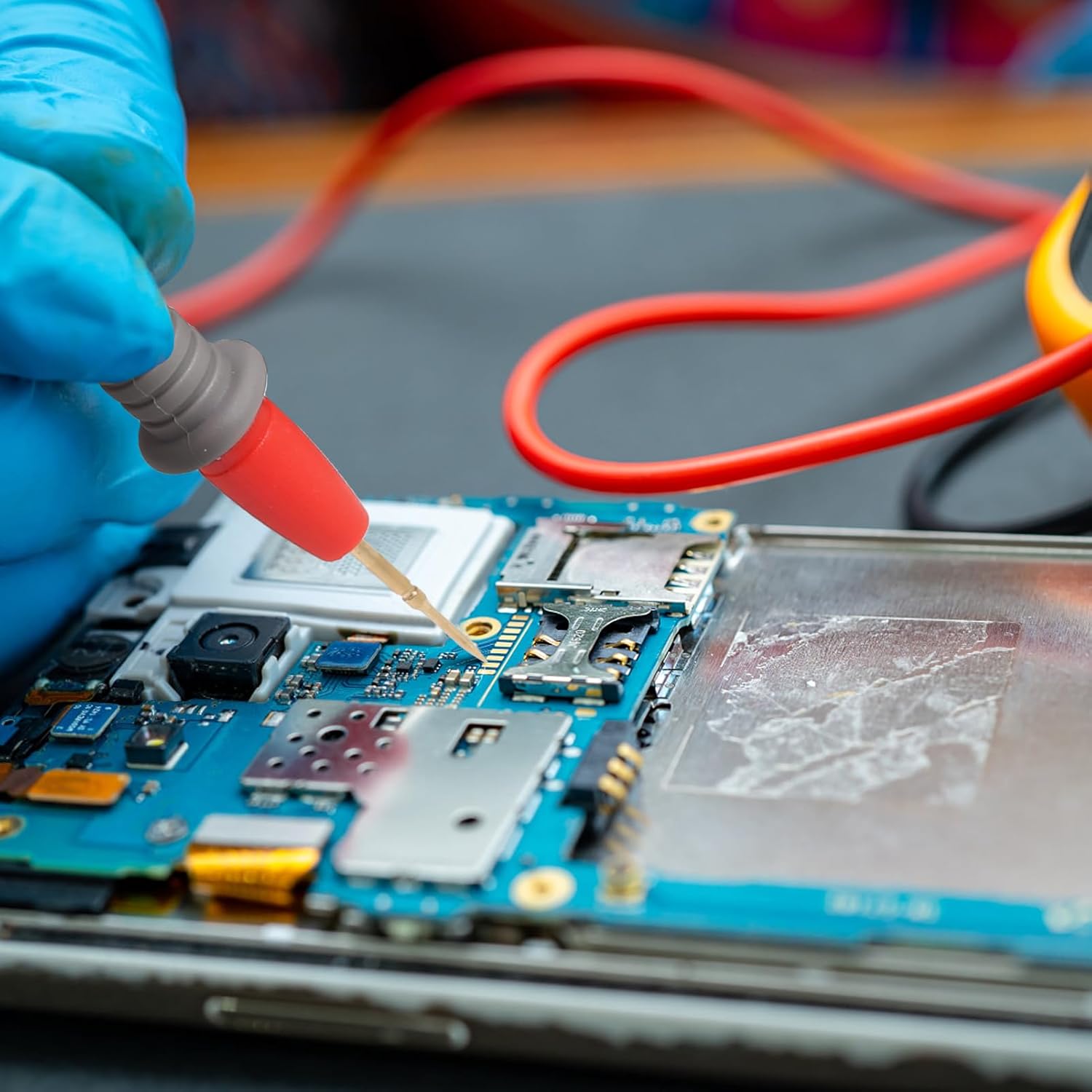 Kit de cables de prueba para multímetro, conector Banana con pinzas de cocodrilo de empuje, sondas afiladas de precisión, prueba eléctrica Digital de 1000V 20A