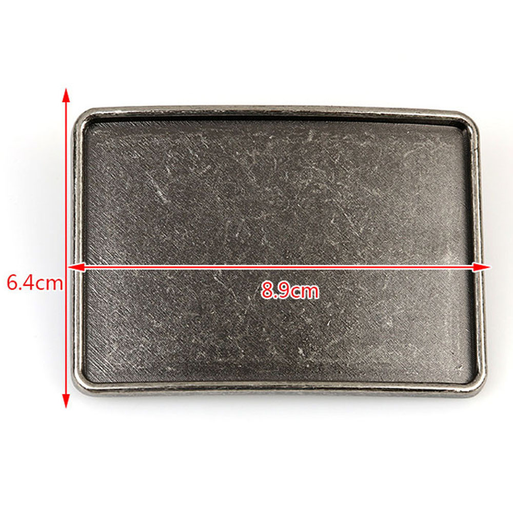 DIY Planar Belt Buckles for Men Retro Silver Gray Rectangular Alloy Metal Evillas Para Cinturon Hombre Cheapify Dropshipping