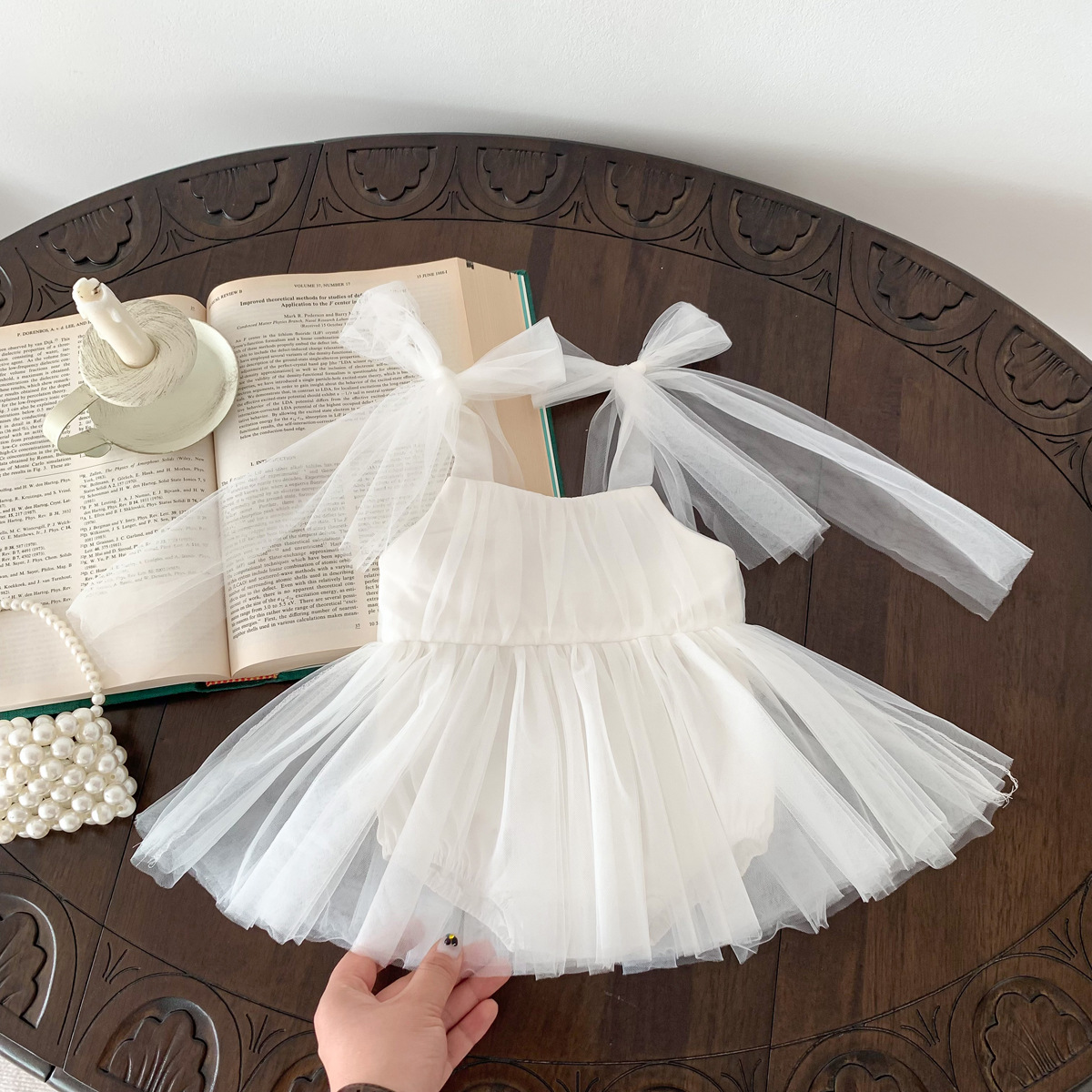 Set pagliaccetto estivo per bambini Set pizzo a pois Abito da principessa per bambini Tutina per bambina 0-24 M