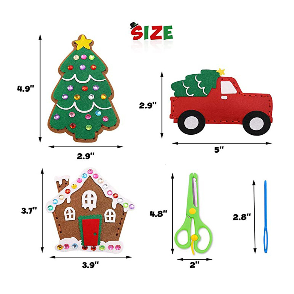 ニューキッズ縫製キットフェルトクリスマス DIY 工芸品ガールズボーイズ教育縫製キッズアートクラフトキット初心者フェルト子供縫製