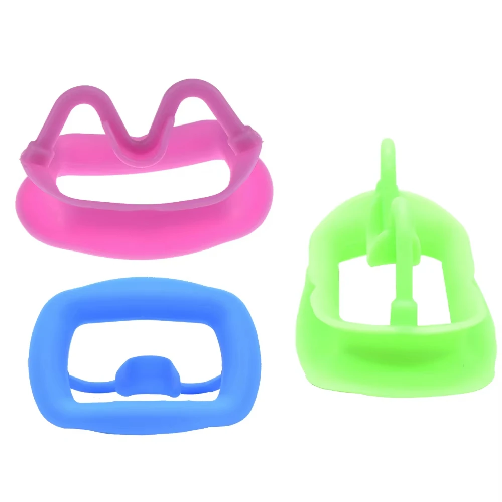 Nigf dental silicone macio 3d lábio bochecha retrator boca abridor bochecha expandir consumíveis ortodônticos dentários 4 cores disponíveis