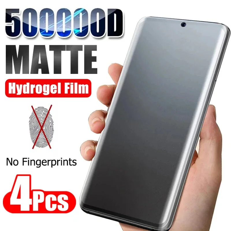 4 Uds película de hidrogel mate para Samsung S24 S21 S22 S23 Ultra S20 FE Protector de pantalla para Galaxy Note 20 Ultra S8 S9 S10 Plus S10E