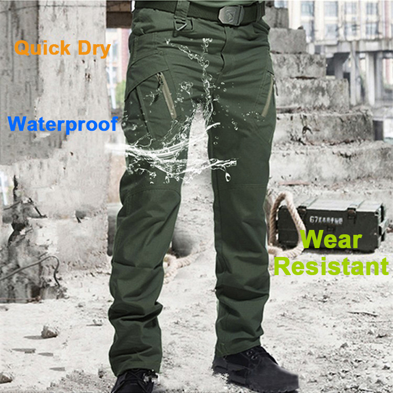 Pantaloni cargo tattici militari estivi Pantaloni casual da uomo Multi-tasche resistenti all'usura Pantaloni da lavoro per escursioni all'aperto ad asciugatura rapida da uomo