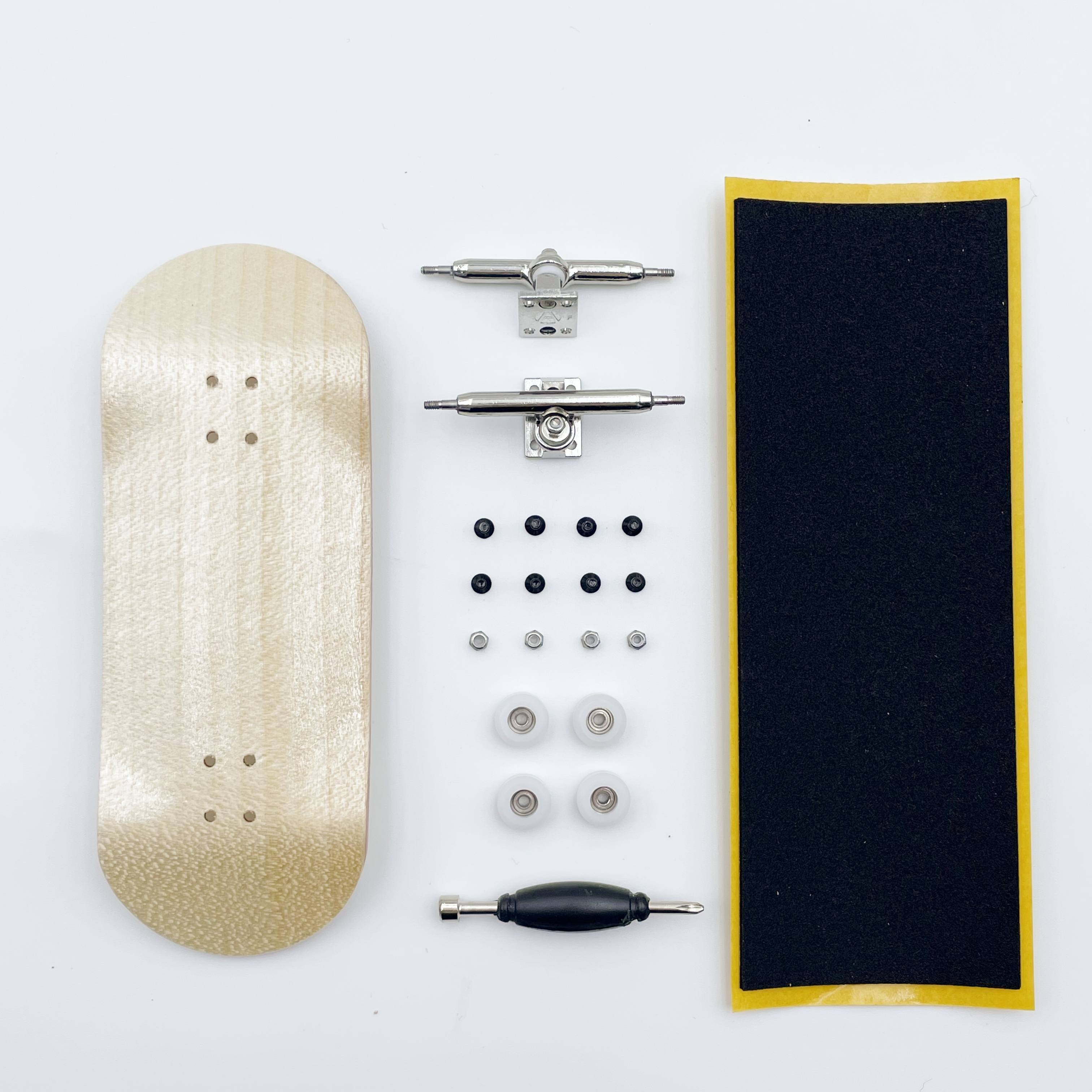 Juego de diapasón de 36mm, cubierta de madera profesional, ruedas CNC de camión de un solo eje de 36mm, Mini monopatín de dedo completo