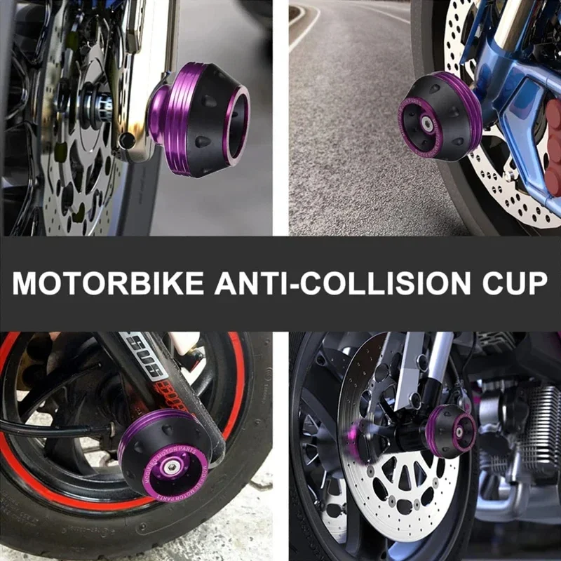 4 szt. Uniwersalna ochrona koła motocykla Crash Pad Motocykl Crash Protectors Alloy Motocross Falling Front Fork Slider Cups