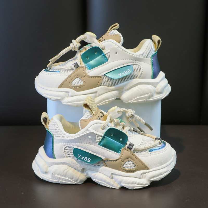Tamanho 21-36 sapatos da criança do bebê para meninos meninas malha respirável crianças tênis casuais antiderrapantes sapatos esportivos tenis