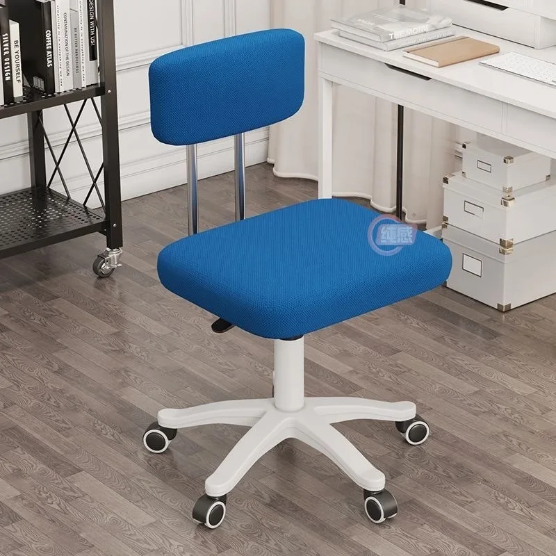 360° Rolling Swivel Computer Chair Home Adjustable Height Elevating Chair Armless Office Chair Low Back with Wheels Furniture