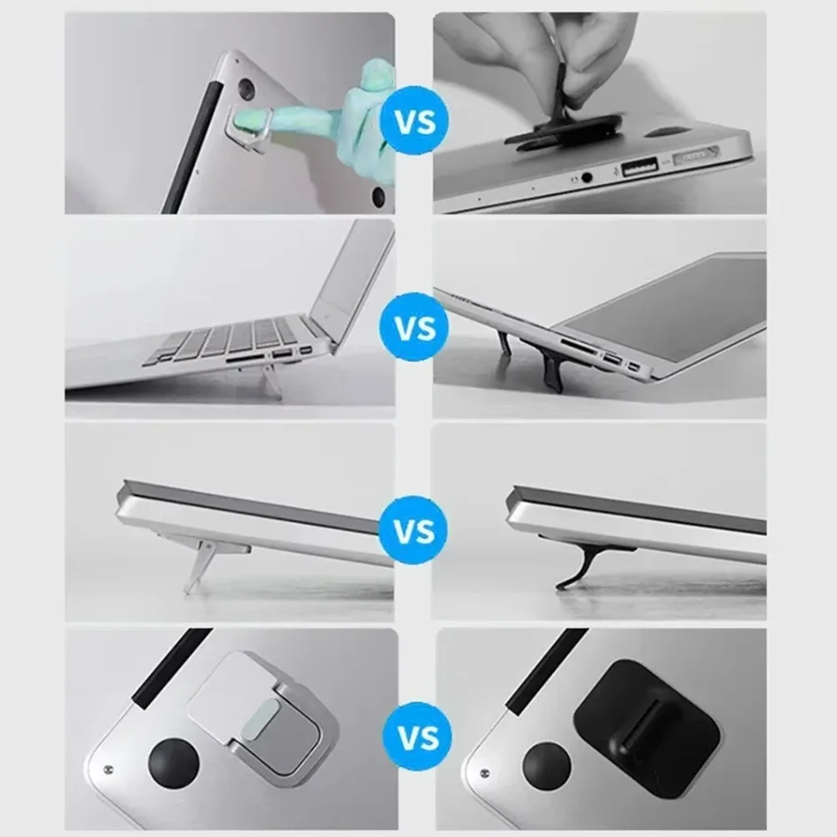 Mini Foldable Laptop Stand Portable Height Increase Heat Sink Support Folding Base Aluminum Alloy  Notebook Stand Lift for Desk