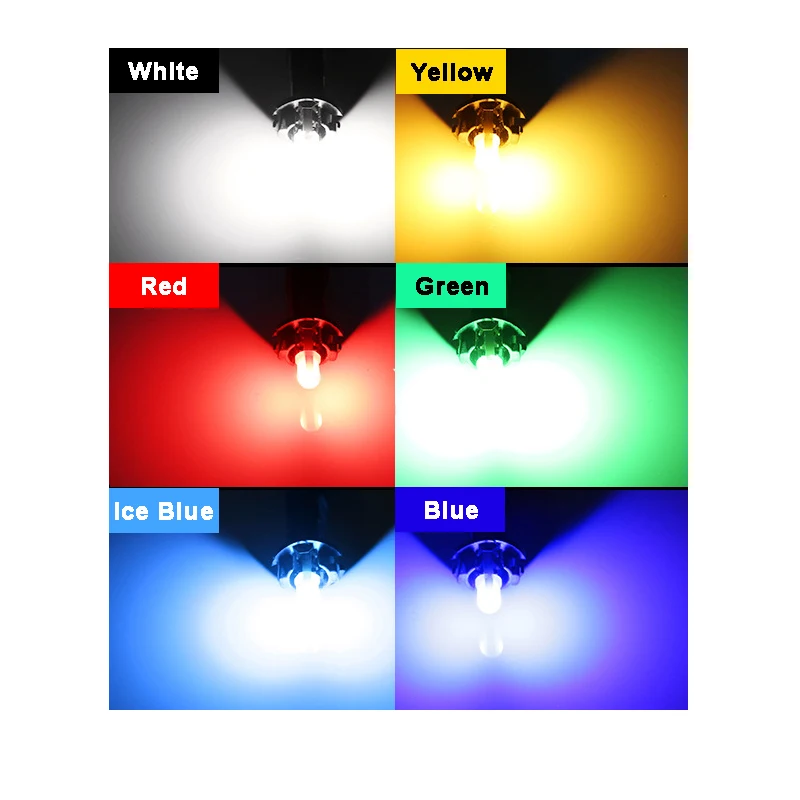 10pcs T5 12V 3020 Chips Led Car Light bulb for Indicator Light Instrument Light Makeup lamp