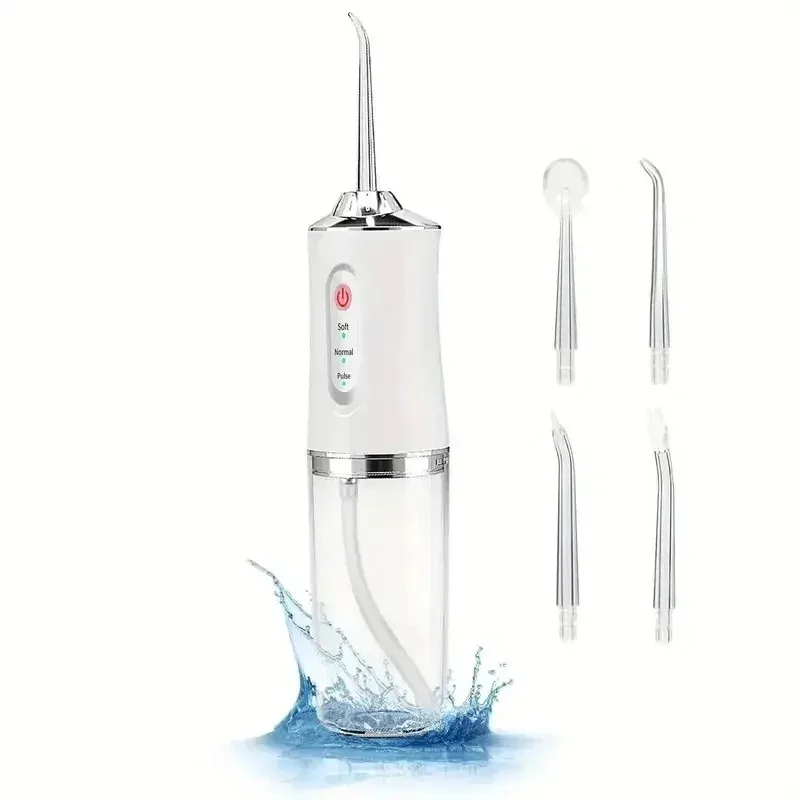 Portatile Intelligente Elettrico Irrigatore Orale Acqua Flosser 4 Getti 3 Modalità Ricaricabile Dentale Getto D'acqua Irrigatore Dentale Denti Cleaner