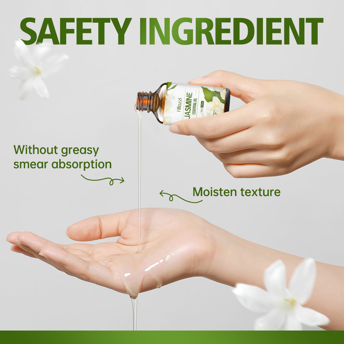 Ätherisches Jasminöl, Gesichtspflegeöl, feuchtigkeitsspendendes Körperpflege-Massageöl, Aromatherapie, ätherisches Öl, anhaltender Duft