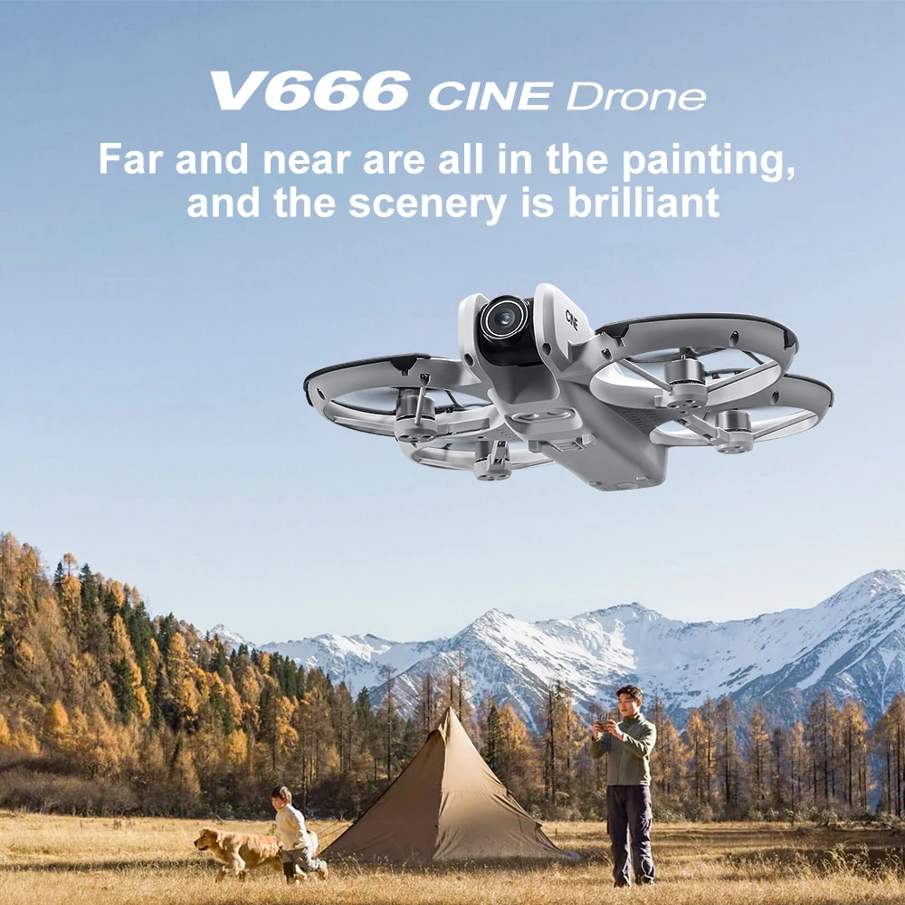 V666 Mini Drone Rc WiFi 8K HD double caméra 6 axes Mode sans tête hélicoptère 180 °   Flip télécommande quadrirotor garçon jouet cadeau UAV