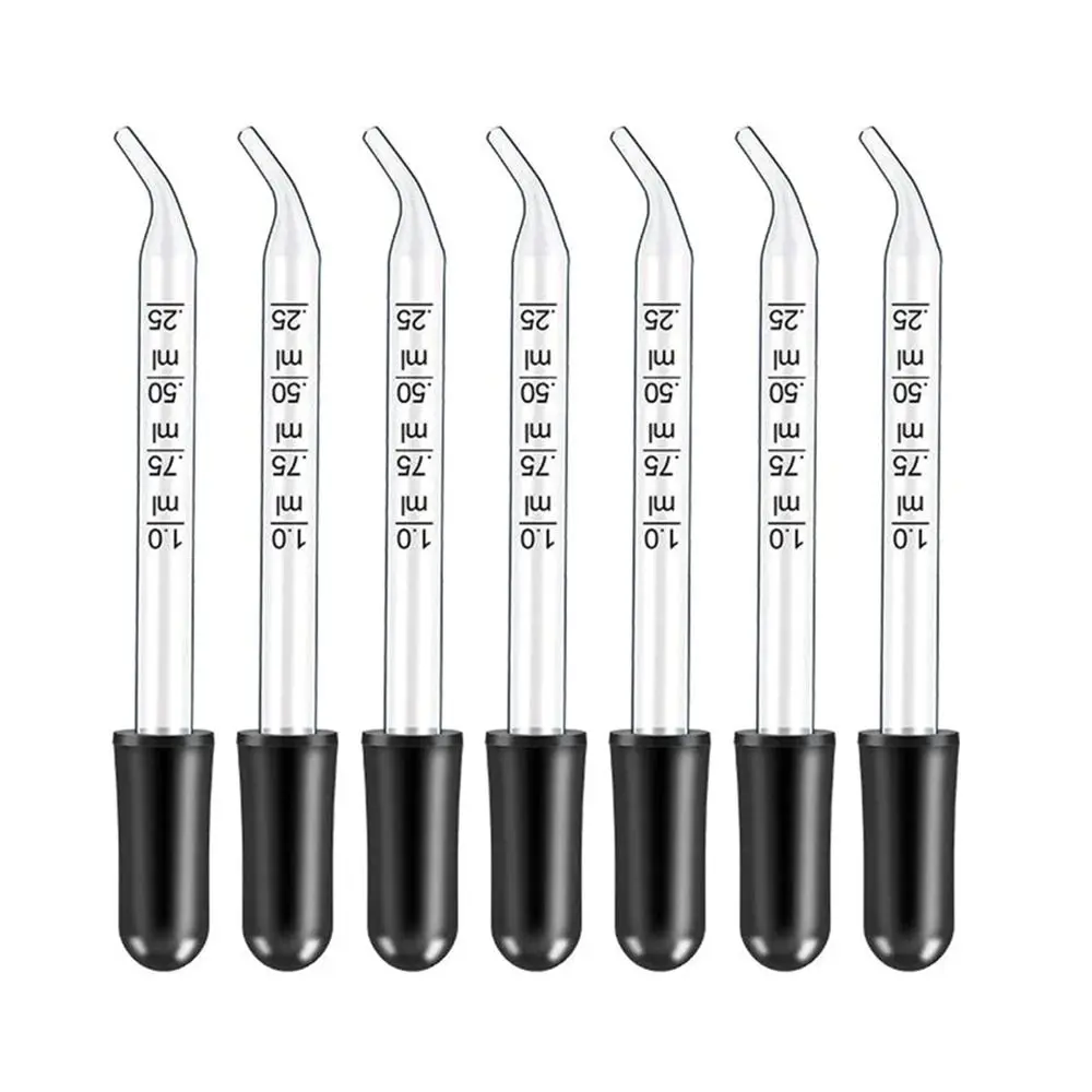 7 Chiếc Kính Quy Mô Nhỏ Giọt Đầu Cao Su Quy Mô Pipet Nhỏ Giọt Tinh Dầu Bình Ống Hút Đa Năng Giọt Nhỏ Cho Trường Học nhà
