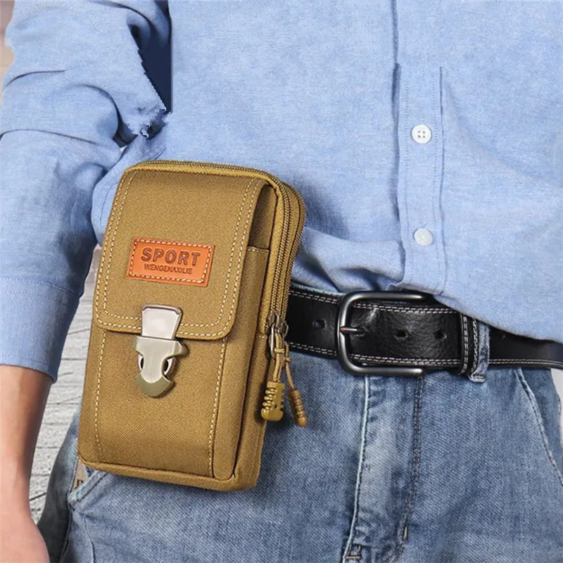 Vertikale Hüfttasche, Herren-Gürteltasche, Handytaschen für Herren, Handy-Holster-Hülle, Molle-Pack, kleine taktische Gürtel-Aufbewahrungstasche