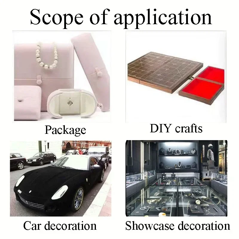Tecido de camurça autoadesivo, couro de camurça falsa para decoração de artesanato de joias, filme autoadesivo para camurça de carro, decalque de estilo interno