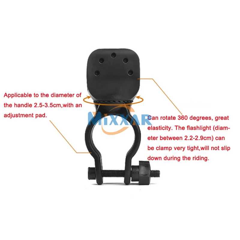 Dropshipping Xe Đạp Giá Đỡ Xe Đạp Đèn Xoay 360 Kẹp Xe Đạp Giá Gắn Đèn Pin Giá Đỡ Đèn Pin Kẹp Dụng Cụ Sửa Chữa