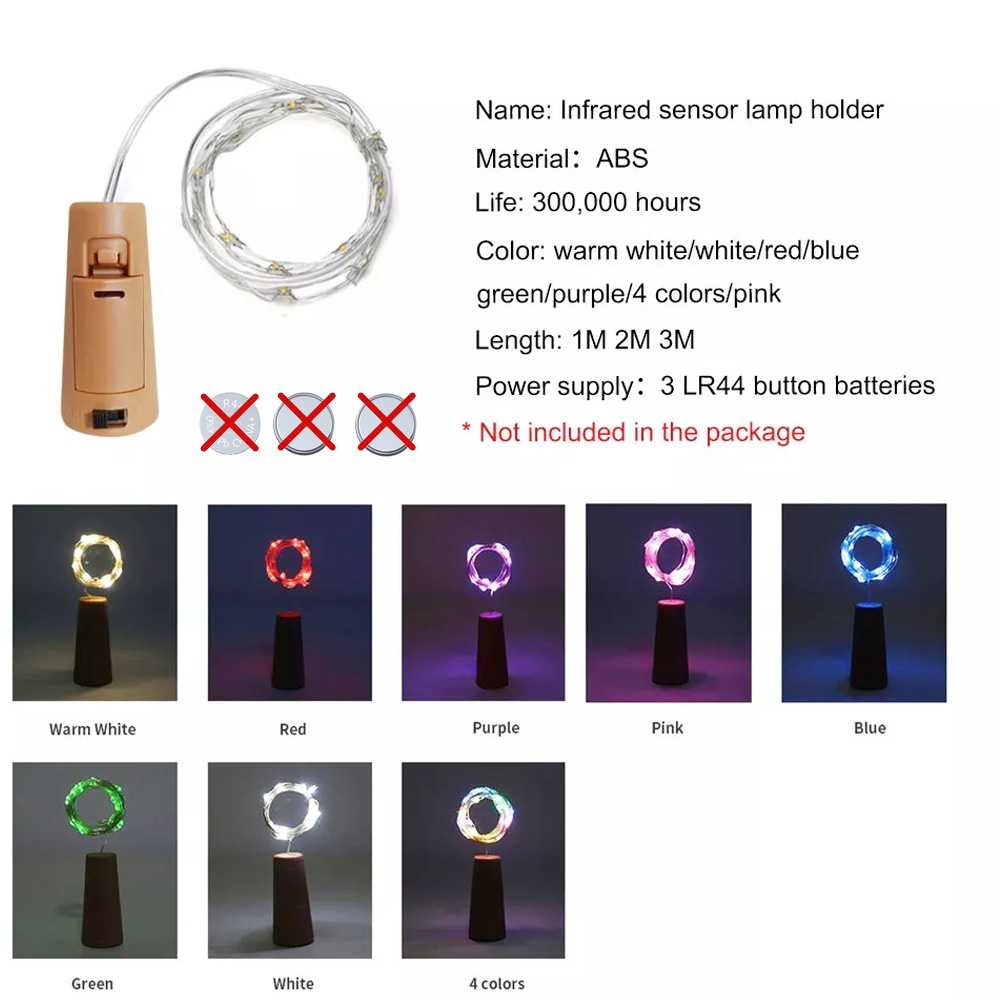 บาร์ LED ขวดไวน์ Cork String ไฟ Fairy ไฟ IP65 กันน้ําตกแต่ง DIY คริสต์มาสงานแต่งงานโรงแรม PARTY Garlands