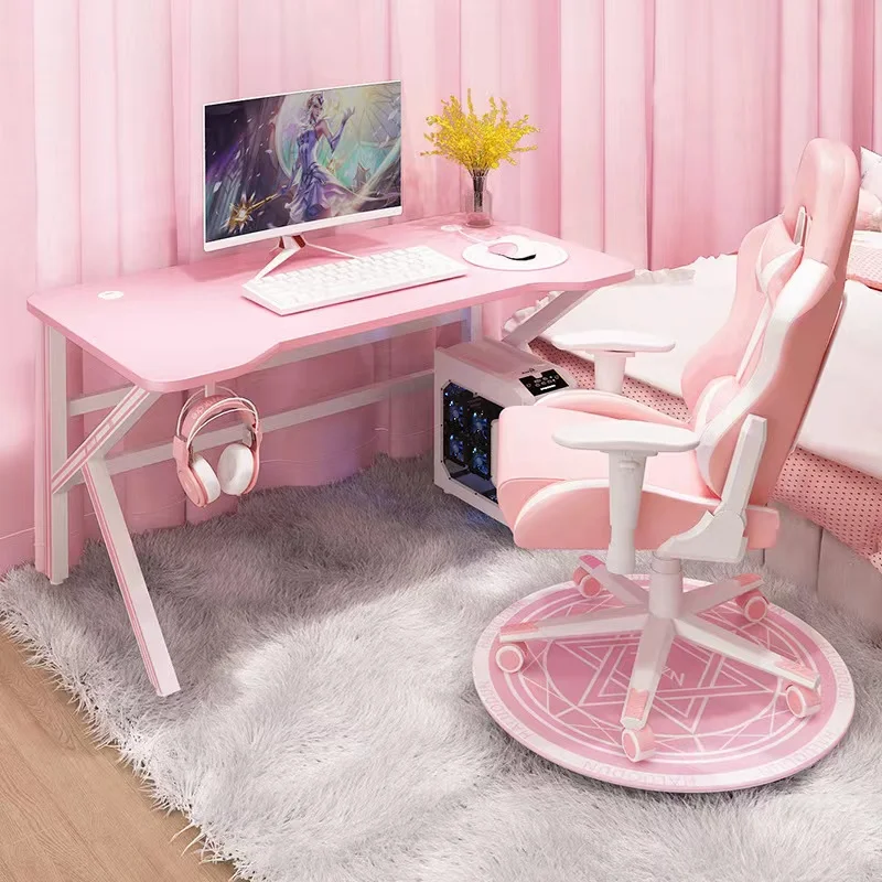 Hồng Chơi Game Bàn Làm Việc Bé Gái Bàn Học Bàn Laptop Máy Tính Bàn Ghế Sống Game Thủ Nhà Sống Để Bàn Phòng Ngủ Để Bàn Game Thủ Bàn Làm Việc