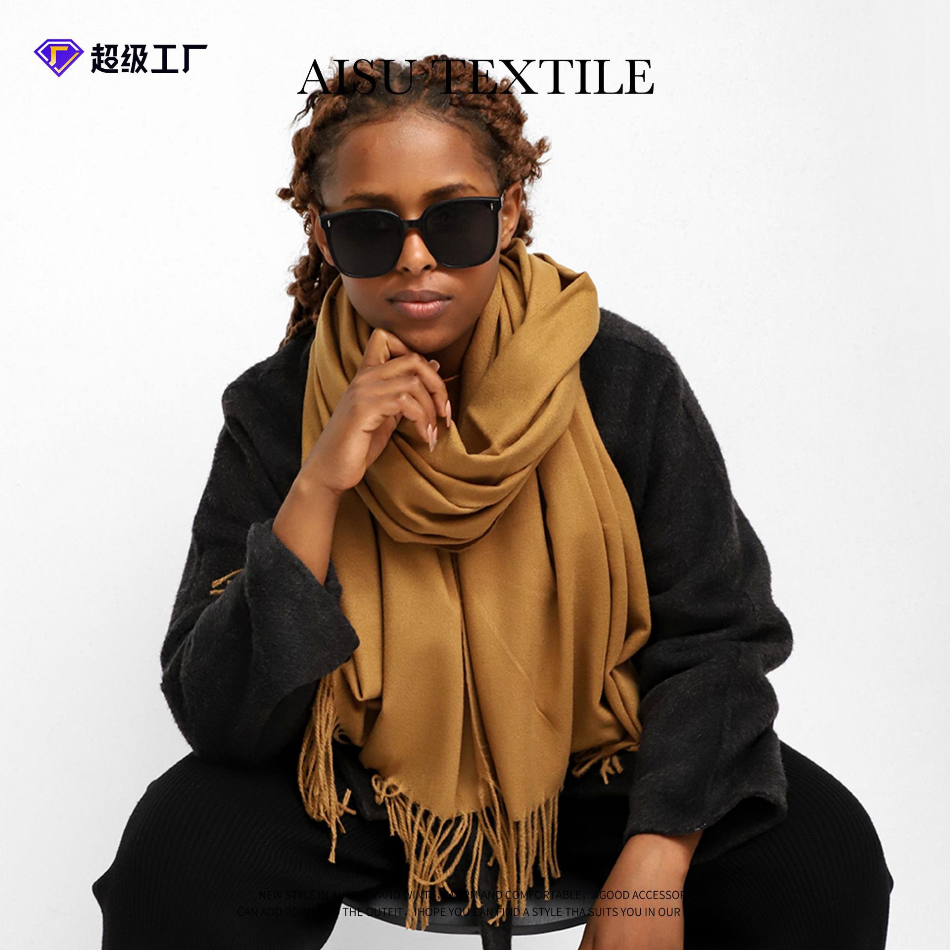 Einfarbig Imitation Kaschmir Schal frauen Winter Neue multi-farbe Warm Neck Lange Schal Mode W037