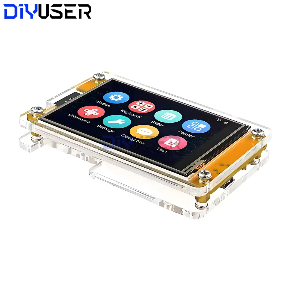 2.8인치 ESP32 LCD TFT 터치 스크린 디스플레이 모듈 2.8" ESP-32 WIFI BLE 듀얼 코어 개발 보드, 디스플레이 케이스