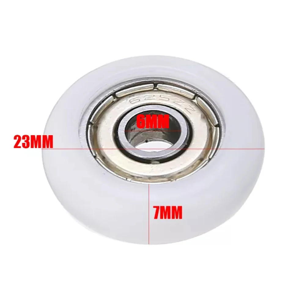 10Pc Douchedeur Roller Runner Wiel Vervanging Witte Douche Katrol 23mm Wiel Diameter Voor Huishoudelijke Douche wanden