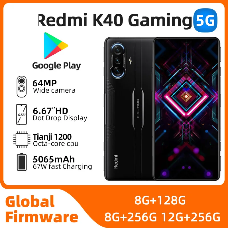 Xiaomi-teléfono redmi k40, edición mejorada, Android 5G, desbloqueado, 6,67 pulgadas, 256GB de ROM, todos los colores, en buen estado, Original, usado