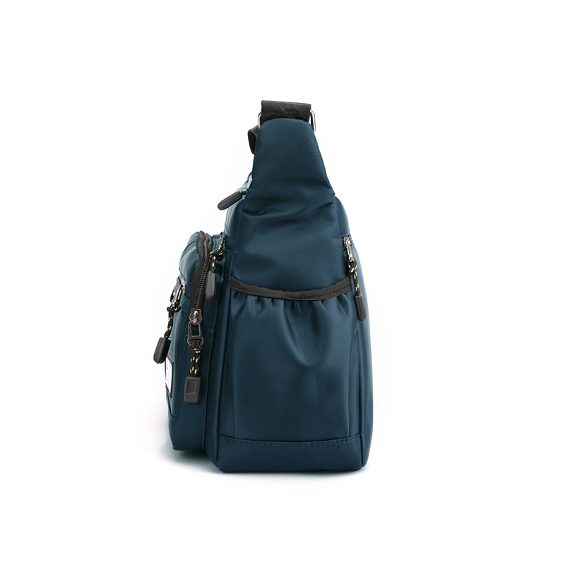 Borsa business monospalla da uomo, adatta per viaggi d'affari e lavoro, realizzata in materiale di nylon, con tracolla singola.